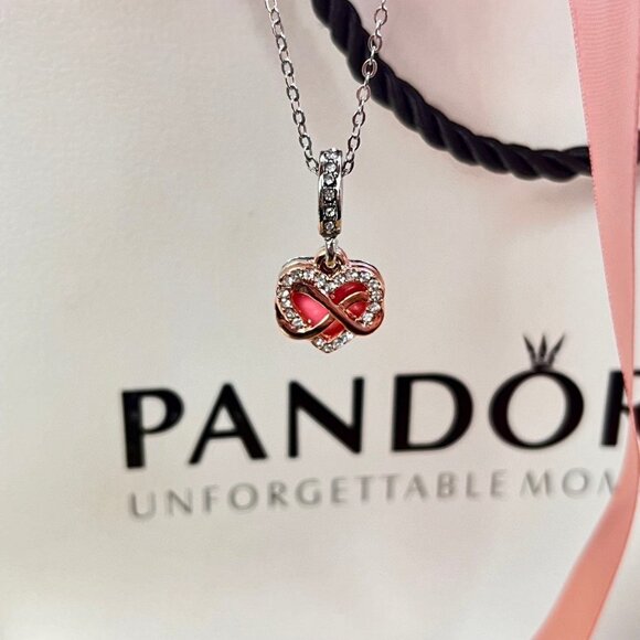 Pandora Sterling Silver Round Halo Necklace - Picture 8 of 8